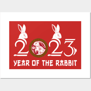 Year of the Rabbit Chinese Zodiac Chinese New Year 2023 Posters and Art